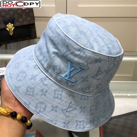 lv monogram denim hat|monogram denim bucket hats.